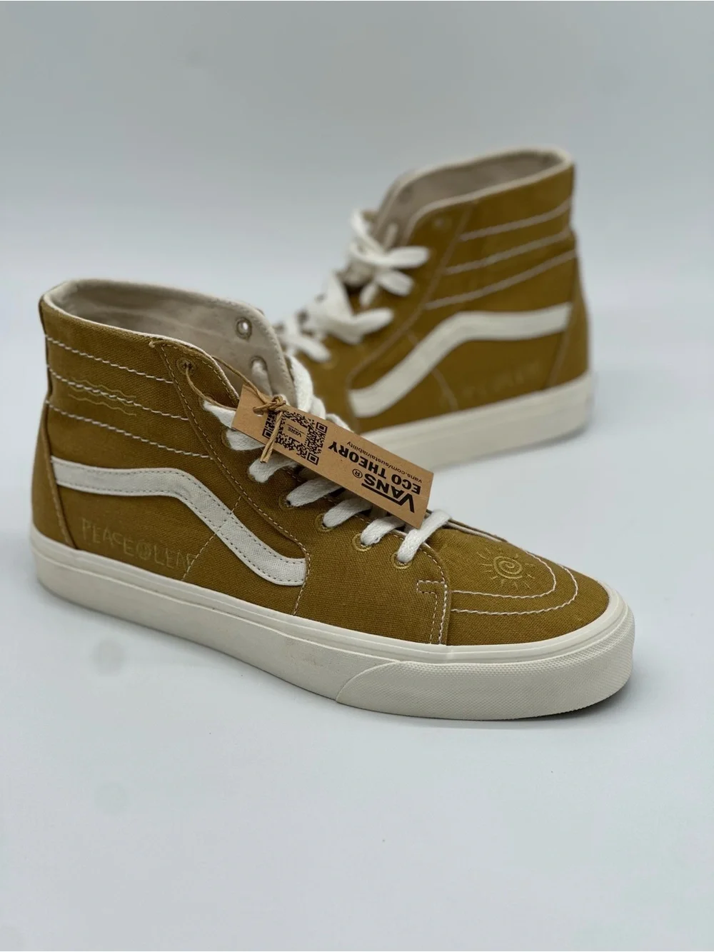 Vans Sk8-Hi Tan Canvas High-Top Sneakers